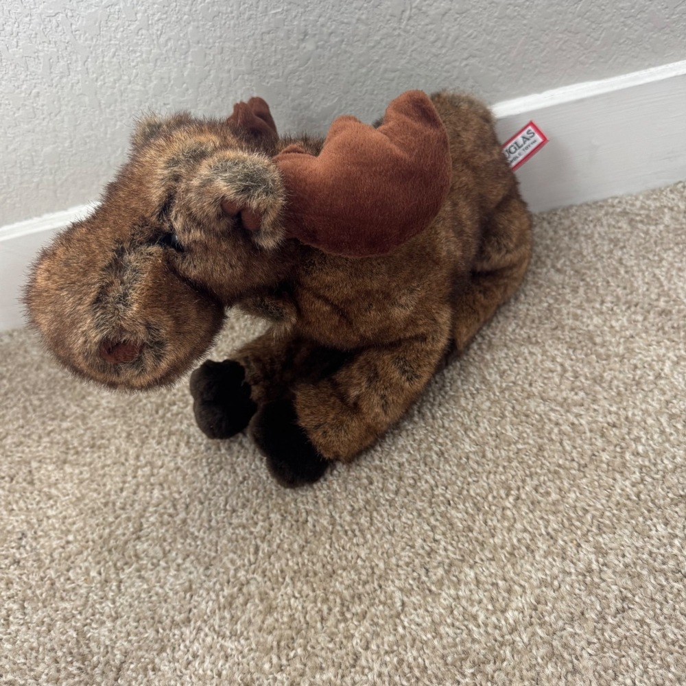 Douglas Cuddle Toy Moose Plush Stuffed Animal Brown Realistic Woodland 10 Inch
